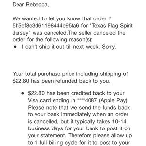 Don’t post something IF YOU CANT SHIP IT!!!!